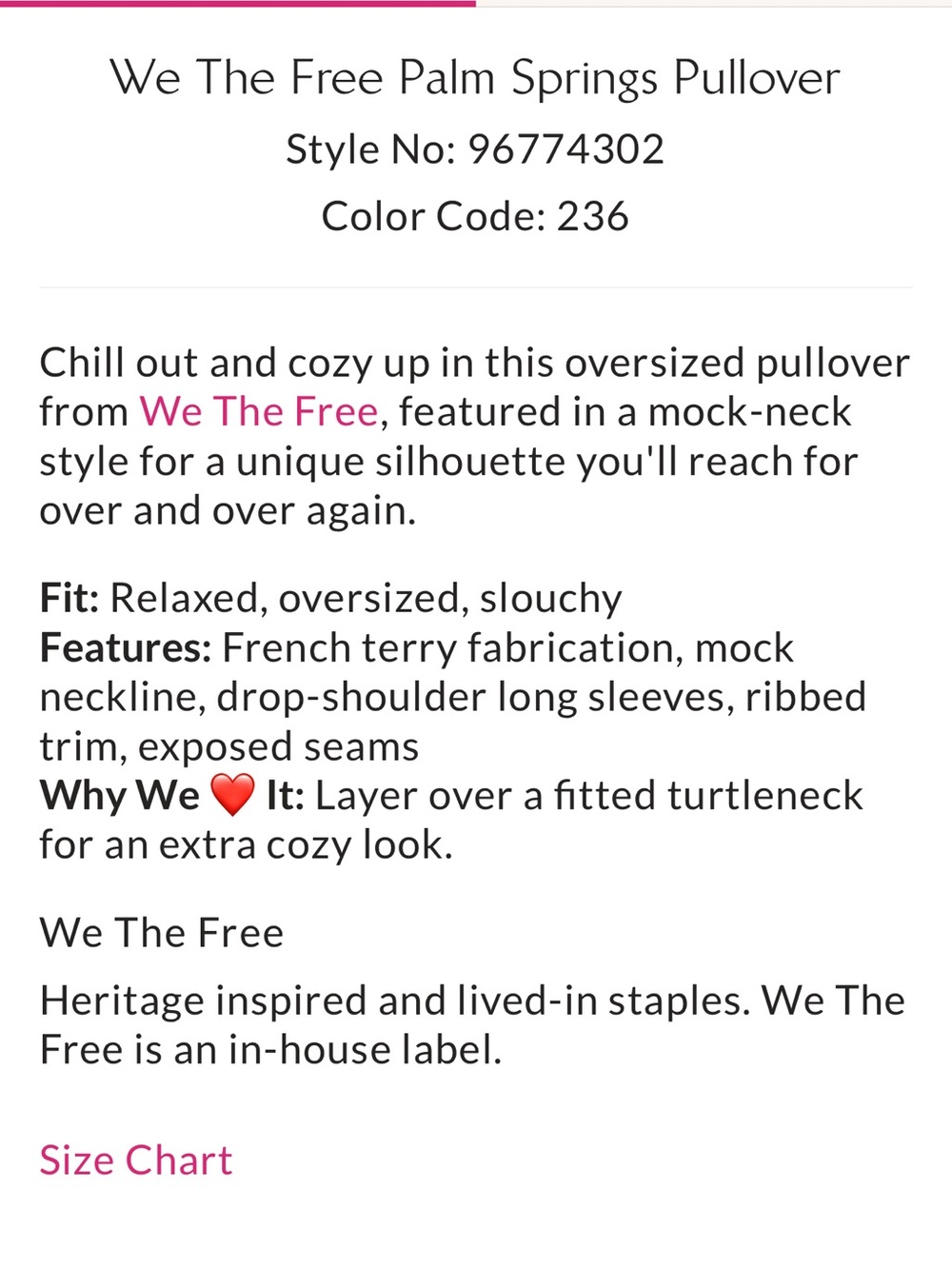 Free People Palm Springs Pullover Sweatshirt - Picture 4 of 5